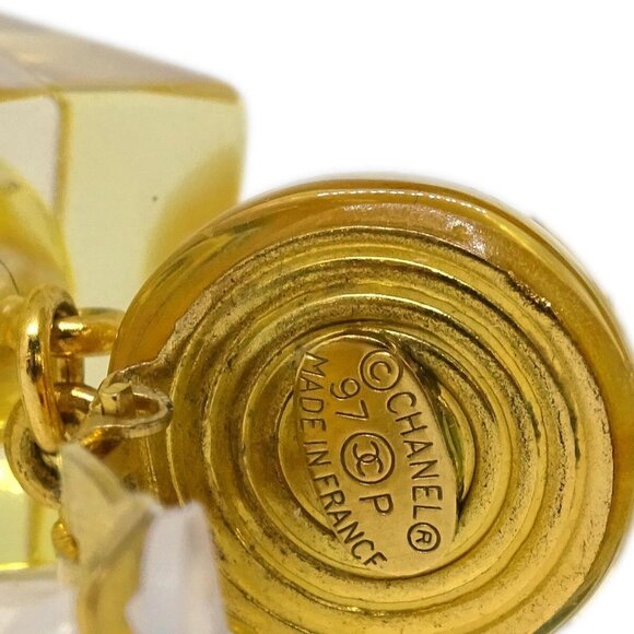 Chanel Dangle Earrings Clip-On Gold 97P 194281 - Picture 4 of 4